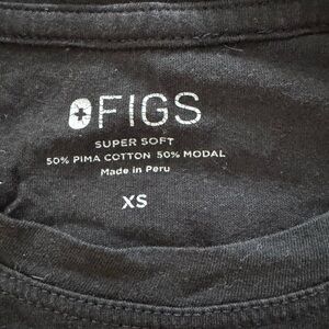 Figs Black Super Soft Tee XS